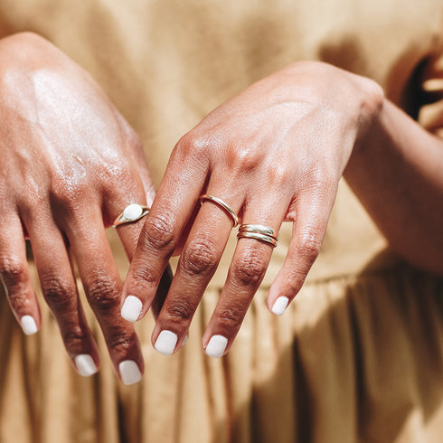 Full Round Band in Yellow Gold